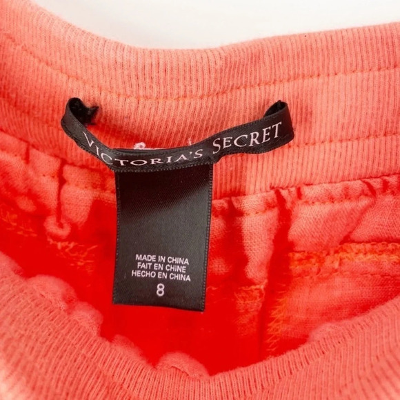 Victoria’s Secret Coral Linen Drawstring Pants Size 8 - Picture 2 of 4